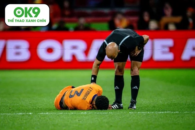 Jurrien Timber trấn an Arsenal trước đại chiến Tottenham với chấn thương nhẹ.