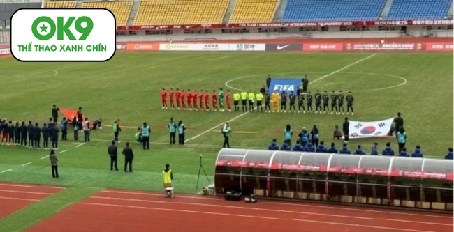 Pha lập công của Kim Myung-jun khiến U22 Việt Nam thua sát nút U22 Hàn Quốc tại Panda Cup.